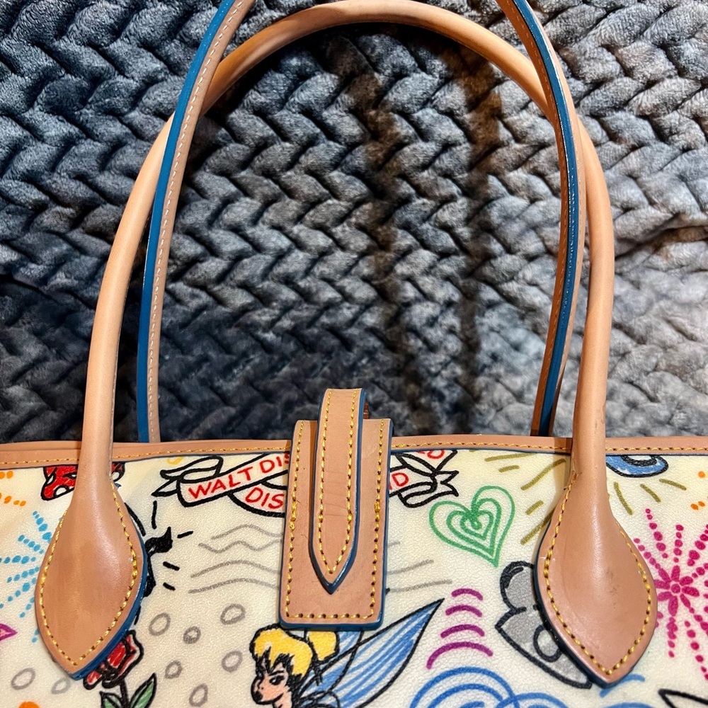Disney Parks Retired Dooney & Burke Tote Bag with Colorful Cartoon Design, Ret. - Picture 7 of 16